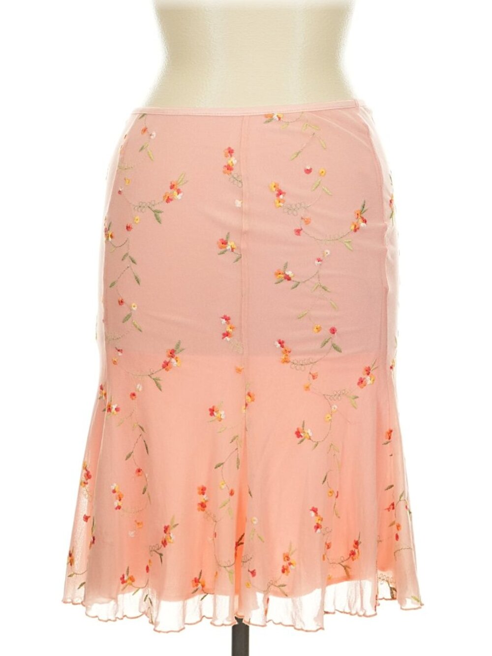 Embroidered Midi Skirt Y2K VINTAGE COTTAGECORE FEMININE RARE